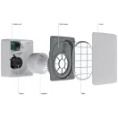 Centrifugális elszívó ventilátor páraérzékelős BLAUBERG QUBIT-E 55/110 H