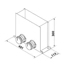 Fém rácsfogadó FLEXITECH FMMC 300X100/63x2