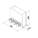 Fém rácsfogadó FLEXITECH FMMC 300X100/63x3