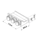 Fém rácsfogadó egyenes FLEXITECH WMMC 300x55/63x3