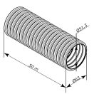 Antisztatikus, antibakteriális cső hővisszanyerős szellőztető rendszerhez 63mm, 50m