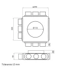 Műanyag osztódoboz FLEXITECH 125/63x9 felső csatlakozás