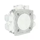 Dalap Flexitech PADB kétszintes műanyag osztó doboz, 12 csatlakozó Ø 75 mm, karima Ø 160 mm