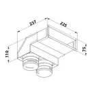 Fém rácsfogadó 90 fok FLEXITECH WMMCL 200x55/75x2