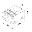 Fém osztódoboz FLEXITECH MADB 125/75x6 oldal csatlakozás