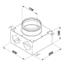 Fém osztódoboz felső csatlakozás FLEXITECH MADB 125/75x2 felső csatlakozás