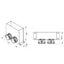 Fém rácsfogadó FLEXITECH FMMC 300X100/90x2