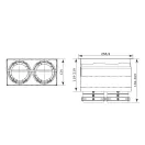 Fém rácsfogadó egyenes FLEXITECH WMMC 234x70/90x2