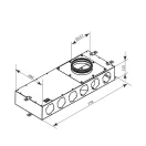 Fém osztódoboz FLEXITECH MADB 160/90x6 felső csatlakozás