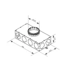 Fém osztódoboz FLEXITECH MADB 160/90x8 felső csatlakozás