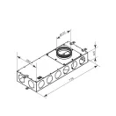 Fém osztódoboz FLEXITECH MADB 160/90x10 felső csatlakozás