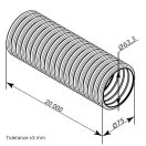 Antisztatikus, antibakteriális cső hővisszanyerős szellőztető rendszerhez 75mm, 20m