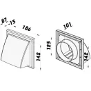 Garvitációs zsalus műanyag szellőző 125 mm GP 122 BKF