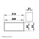 Külső szögletes légcsatornatoldó 308 x 29 mm