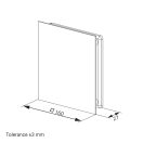 Műanyag zárt előlapos szellőzőrács 160x160 mm GP FLAT RED