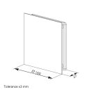 Műanyag zárt előlapos szellőzőrács 160x160 mm GP FLAT BLACK