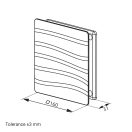 Műanyag zárt előlapos szellőzőrács 160x160 mm GP FLAT SURGE