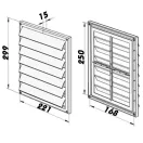 Gravitációs zsalus műanyag 299x221 mm szellőzőrács GP 160 R
