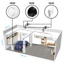 Gravitációs zsalus műanyag 125 mm szellőzőrács GP 120 RF