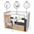Gravitációs zsalus műanyag 125 mm szellőzőrács GP 120 RF