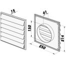 Gravitációs zsalus műanyag 150 mm szellőzőrács GP 250/150 RF
