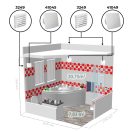 Gravitációs zsalus műanyag 150 mm szellőzőrács GP 250/150 RF