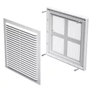 Műanyag szellőzőrács 204x204 mm rovarhálóval  GP 150 N