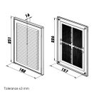 Műanyag szellőzőrács 251x182 mm rovarhálóval  GP 125 N