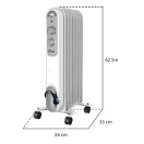 ARDES 4R07S  Elektromos olajradiátor  7 tagos 1500W szürke
