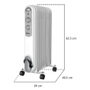 ARDES 4R09S Elektromos olajradiátor  9 tagos 2000W szürke