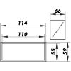 Külső szögletes légcsatornatoldó + visszacsapó szelep 110 x 55 mm