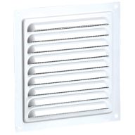 Fém szellőzőrács 300x300 mm rovarhálóval fehér 300 N