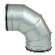 Rozsdamentes acél könyök 90/160 mm gumitömítéssel