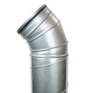 Rozsdamentes acél könyök 45/100 mm gumitömítéssel