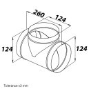 Rozsdamentes acél T idom 125/125 mm