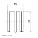 Rozsdamentes acél csőtoldó 200 mm