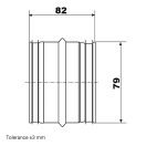 Rozsdamentes acél csőtoldó 80 mm