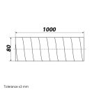 Rozsdamentes acél cső 80 mm, 1m