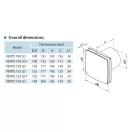 Fürdőszobai ventilátor páraérzékelős 100 mm VENTS 100 LDTH