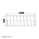 Rozsdamentes acél cső 160 mm, 1m