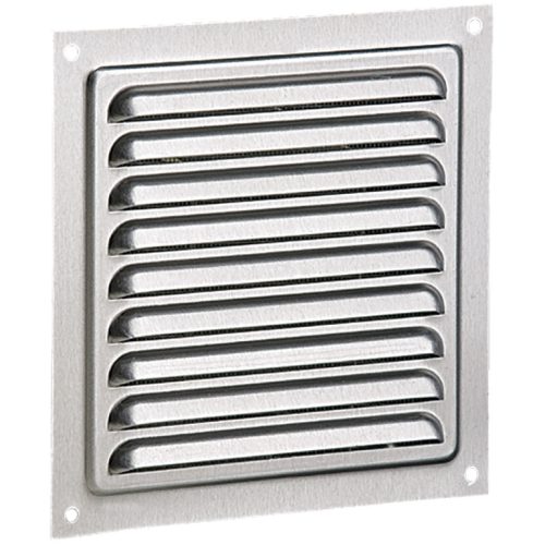 Szellőzőrács 125x125 mm, rovarháló, alumínium