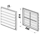Gravitációs zsalus műanyag 250x250 mm szellőzőrács GP 250 R
