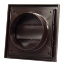 Gravitációs zsalus műanyag 125 mm szellőzőrács GP 120 RF BROWN