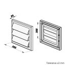 Fém garvitációs zsalus szellőzőrács fehér 385