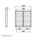 Fém garvitációs zsalus szellőzőrács fehér 635