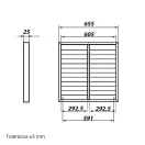 Fém garvitációs zsalus szellőzőrács fehér 655