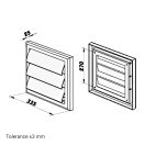 Fém garvitációs zsalus szellőzőrács fehér 335