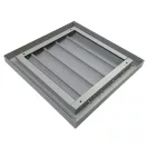 Fém garvitációs zsalus szellőzőrács szürke 350