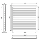 Alumínium szellőzőrács 600x200 mm fehér WDP 600x200