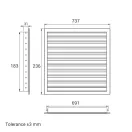 Alumínium szellőzőrács 700x200 mm fehér WDP 700x200